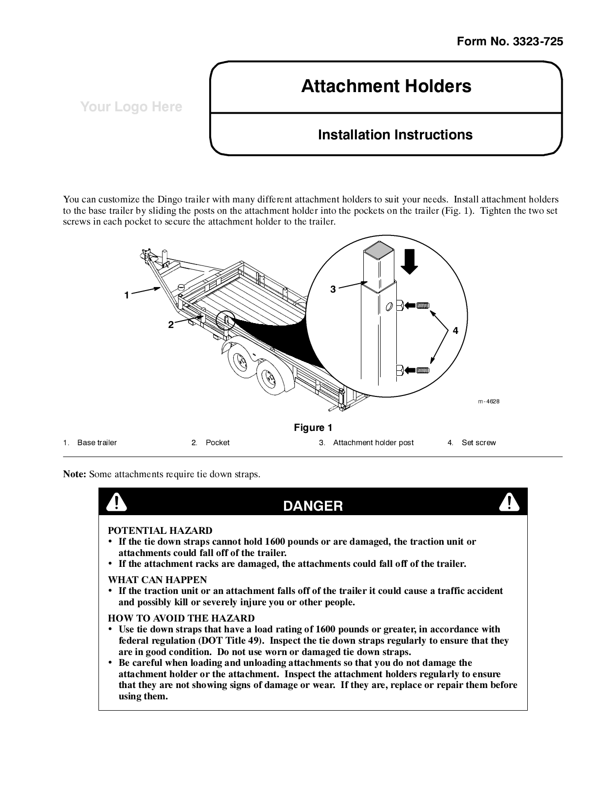 Toro 100-6277, 100-6279, 100-6281, 100-6282, 100-6280 Installation Instructions