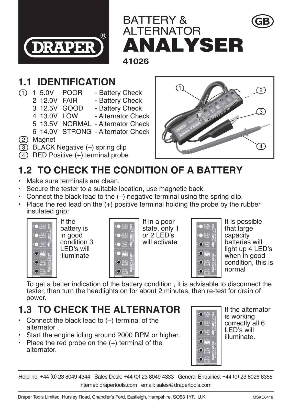 Draper Tools 41026 Instructions - ManualMachine.com