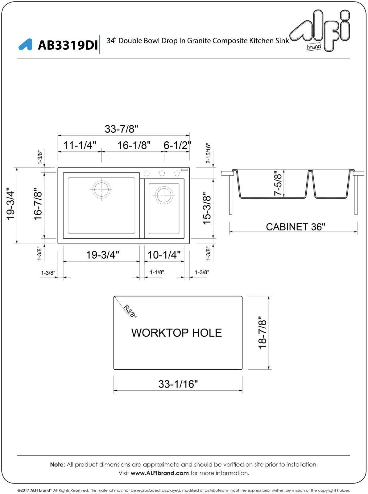 Alfi Brand NBT10039 Dimensions - ManualMachine.com