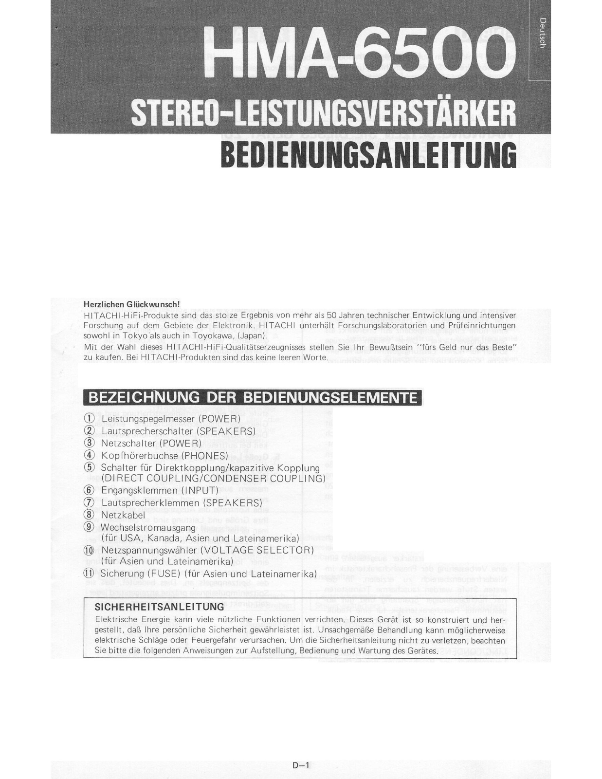 Hitachi HMA-6500 User guide - ManualMachine.com