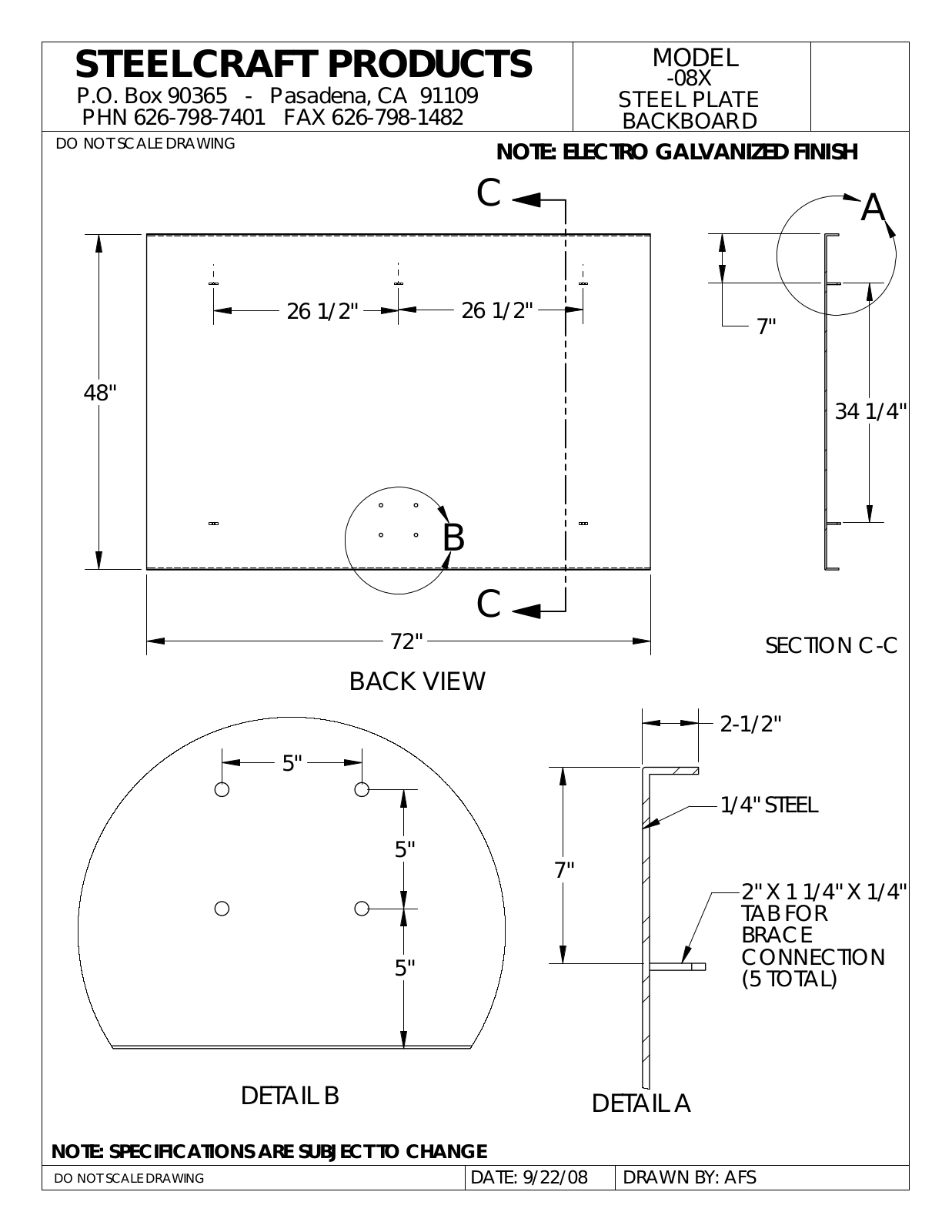 LA STEELCRAFT 08X User Manual