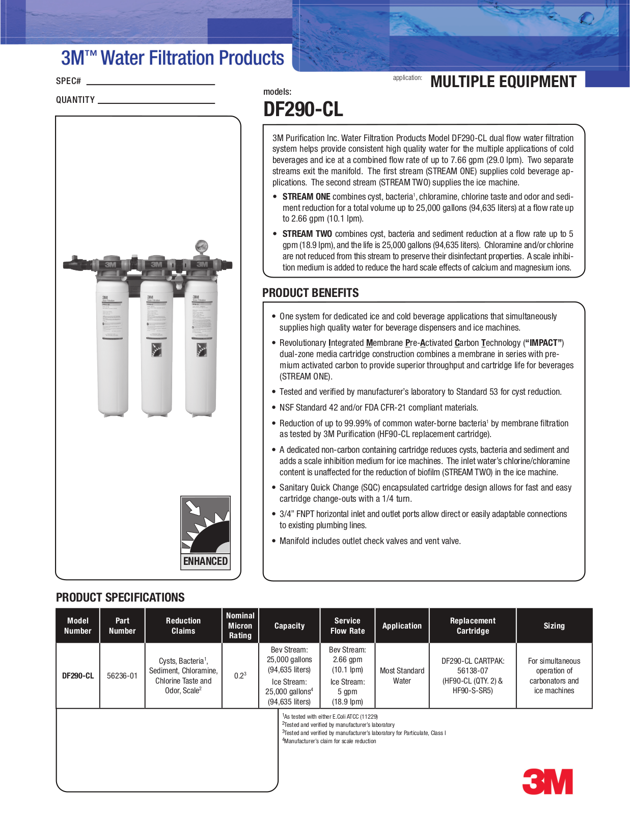 3M DF290-CL User Manual