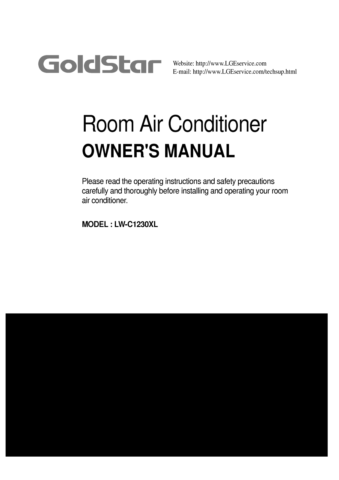 LG R1201H, LW-C1230XL User Manual