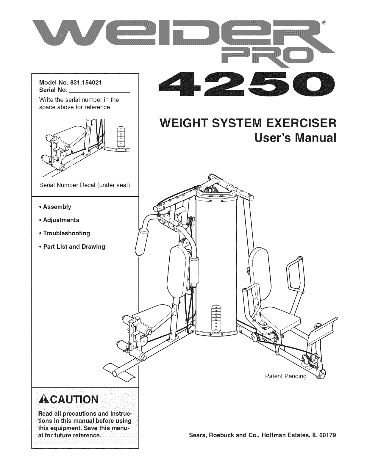 Weider 831.154021 User Manual - ManualMachine.com Weider 831.154021 User Manual - ManualMachine.com