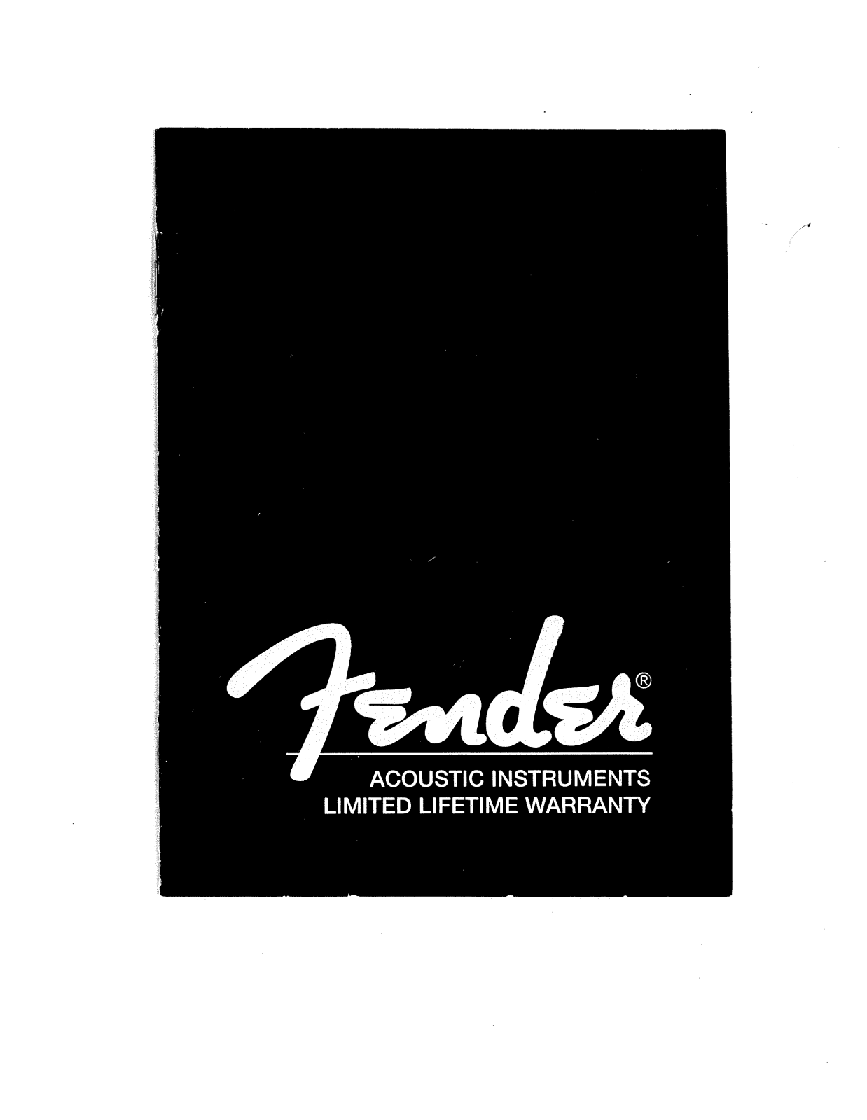 Fender ACOUSTIC INSTRUMENTS User Manual