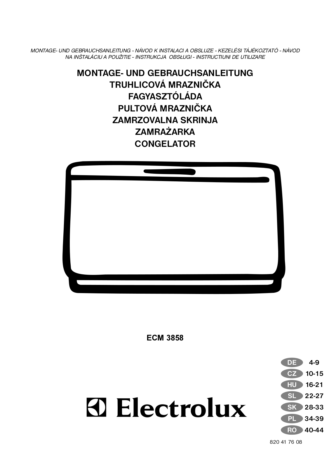 AEG ECM3858 User Manual