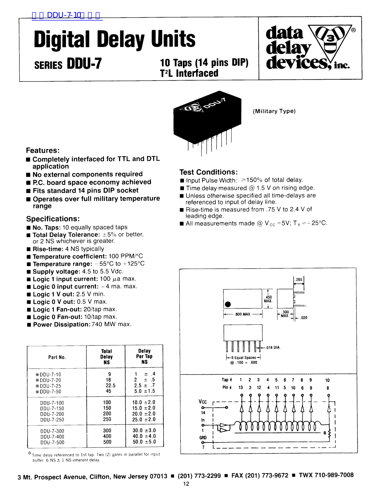 data delay devices DDU-7 Service Manual