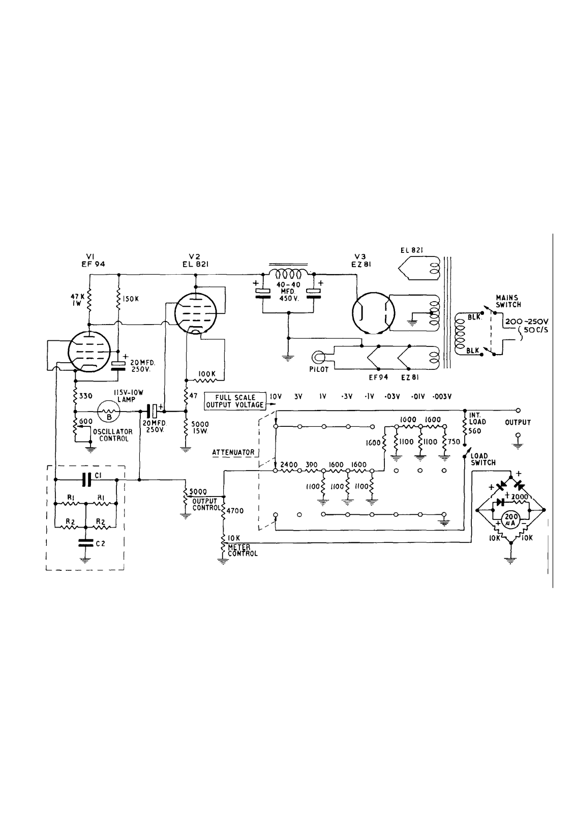 Heath Company AG-9-U Schematic