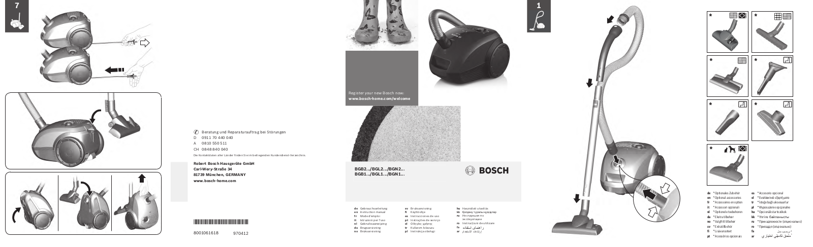 Bosch BGB21550 User Manual