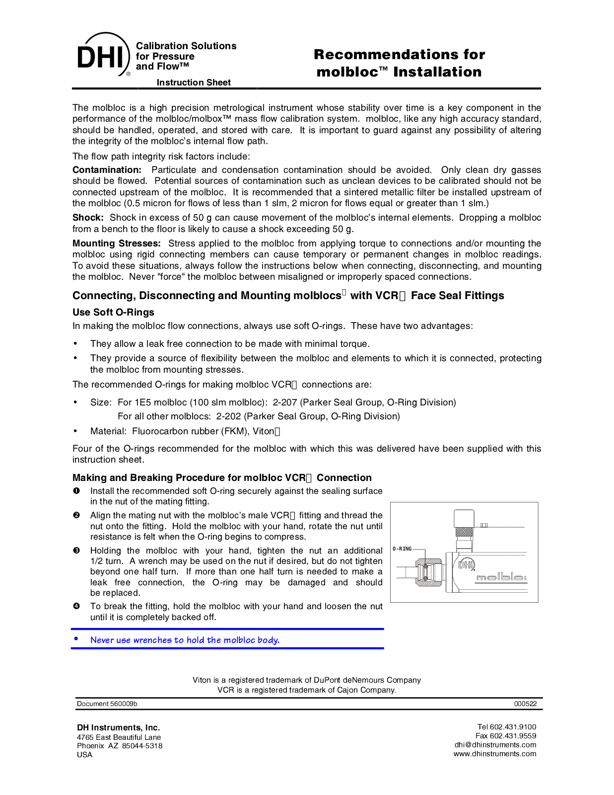 DHI RECOMMENDATIONS FOR MOLBLOC User Manual - ManualMachine.com