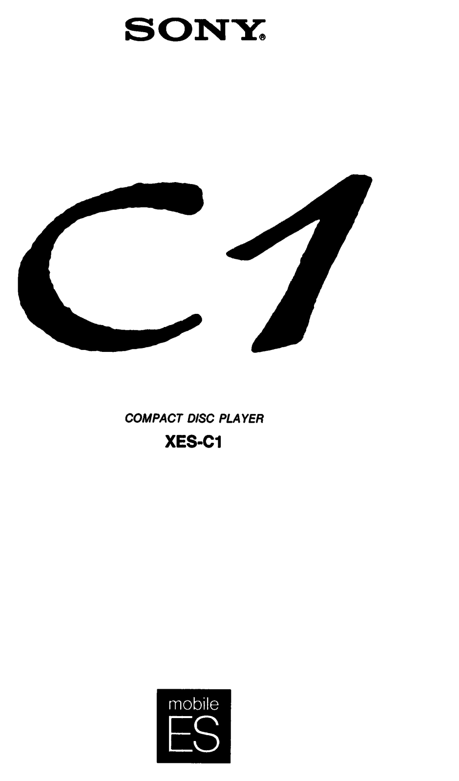 Sony XE-SC1 User Manual