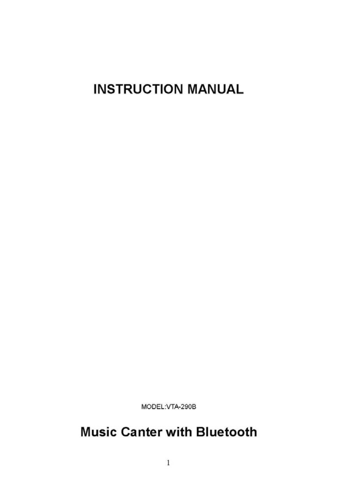 Innovative Technology Electronics VTA290B User Manual