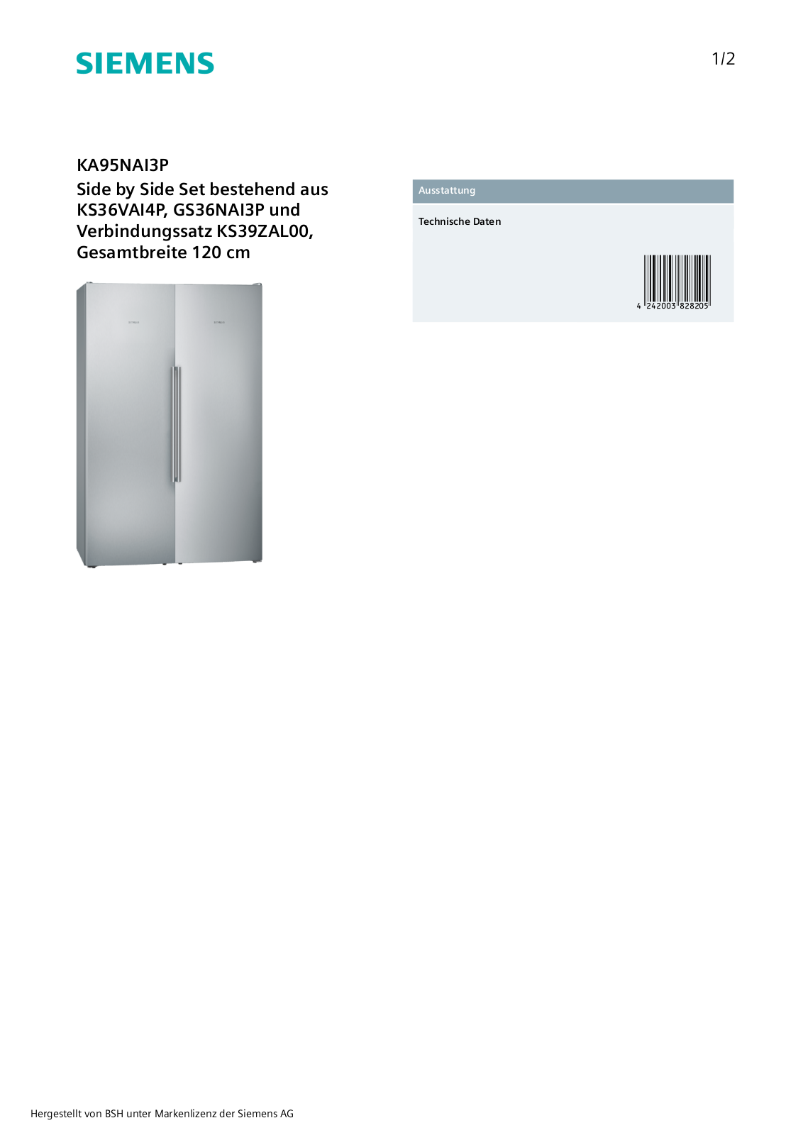 Siemens KA95NAI3P User Manual