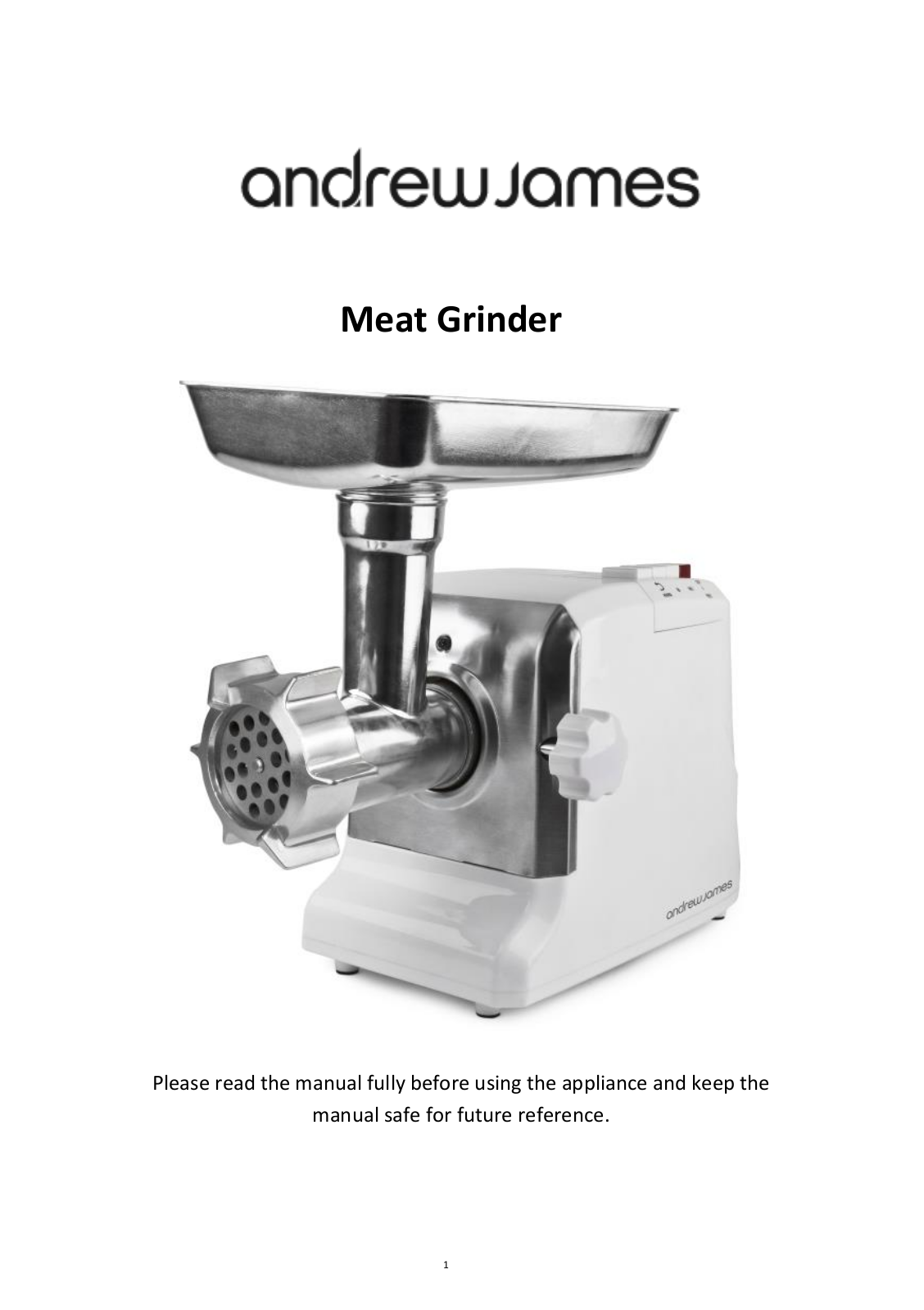 Andrew James Premium Meat Grinder User Manual