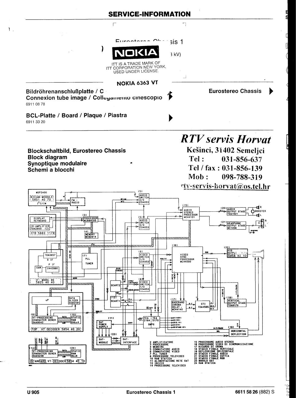 ITT 6363VT Schematic