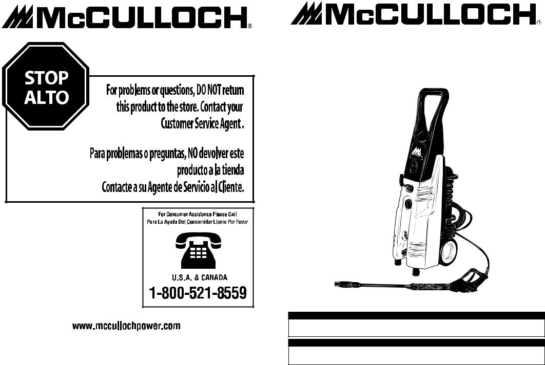 McCulloch 7096-H18A01 User Manual