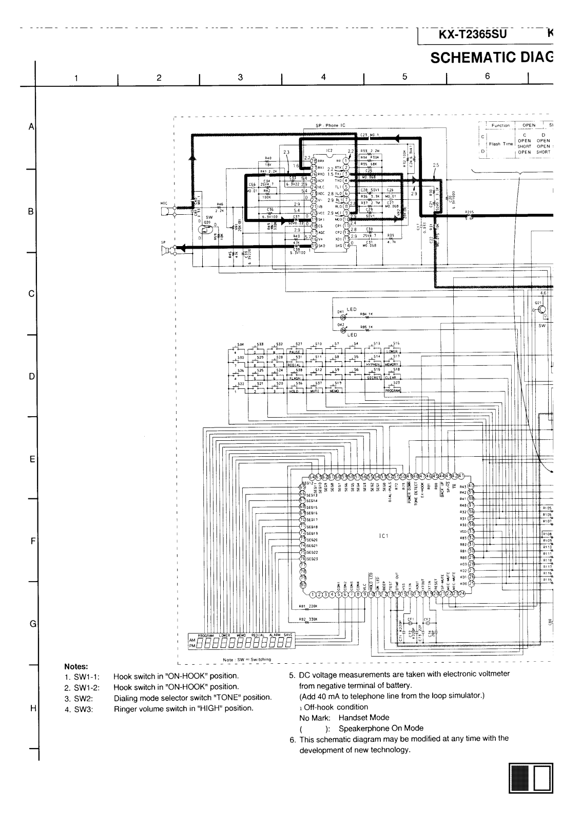 Panasonic KX-T2365 Diagram