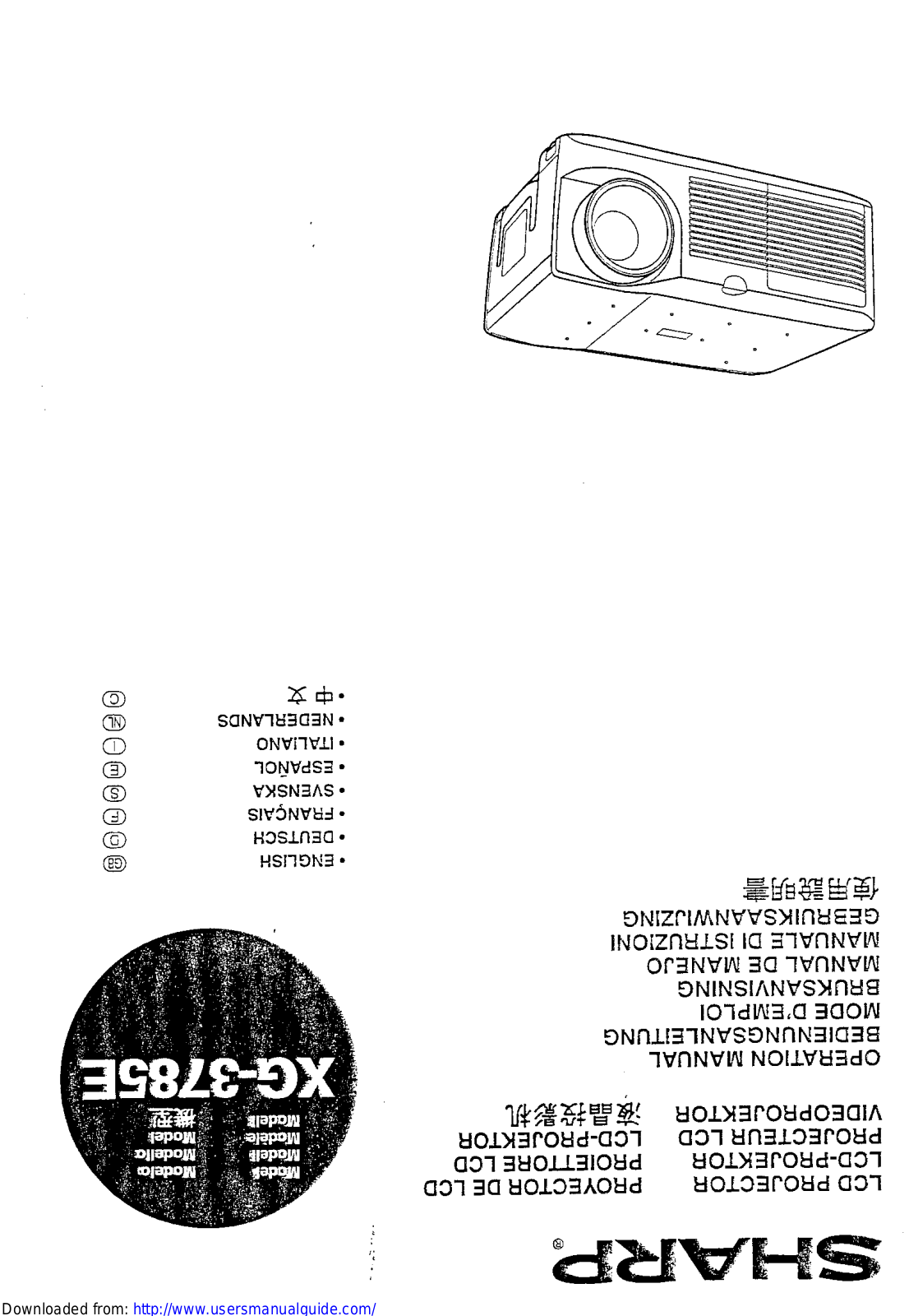 SHARP XG-3785E User Manual