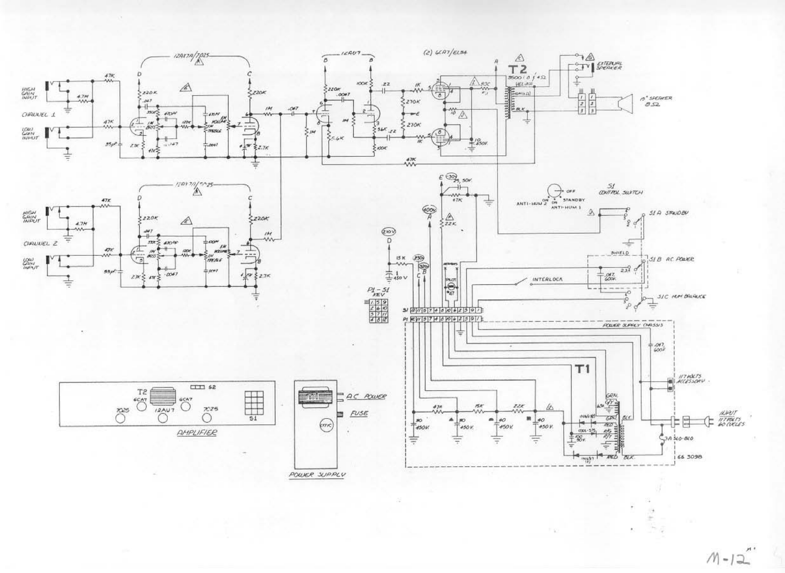 Magnatone m12 schematic