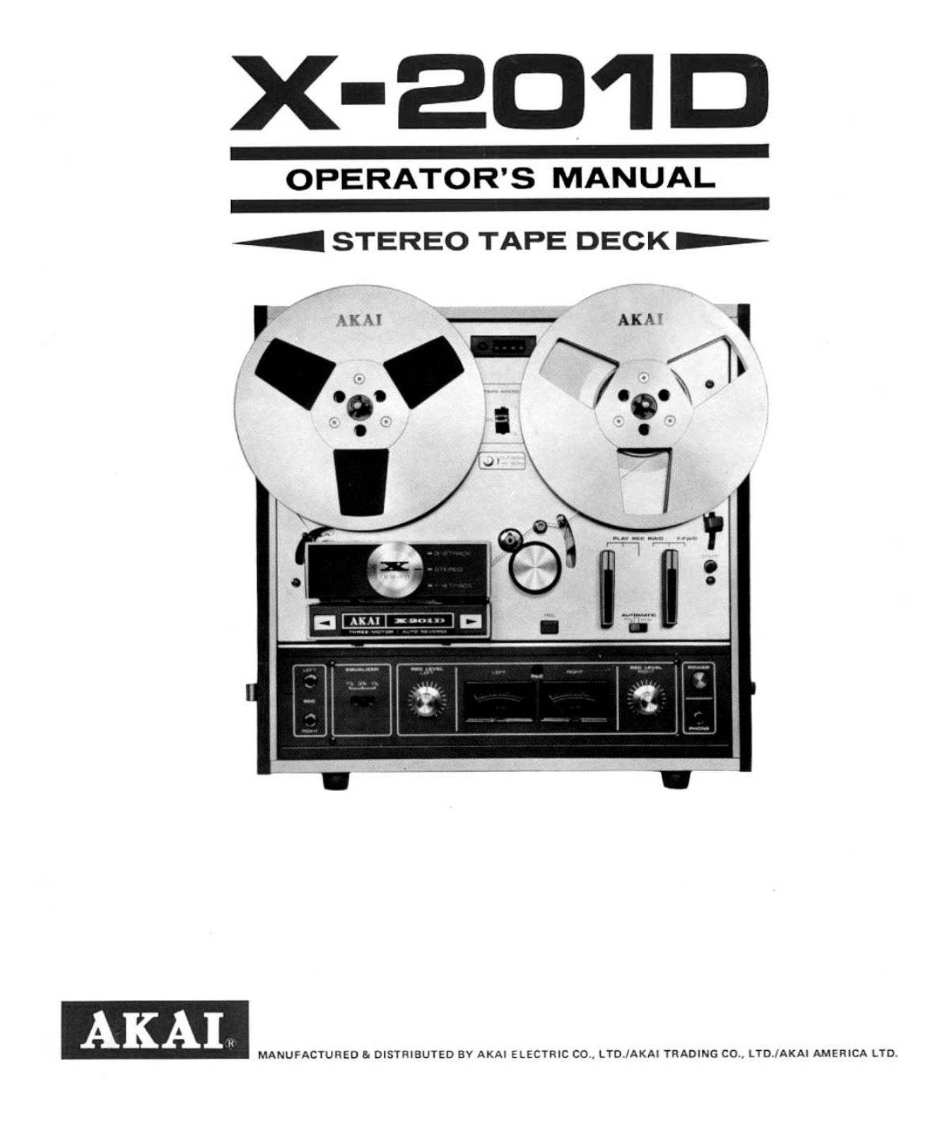 Akai X-201-D Owners manual