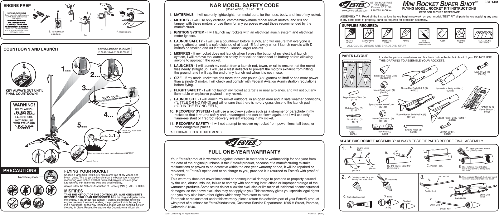 ESTES Mini SS User Manual