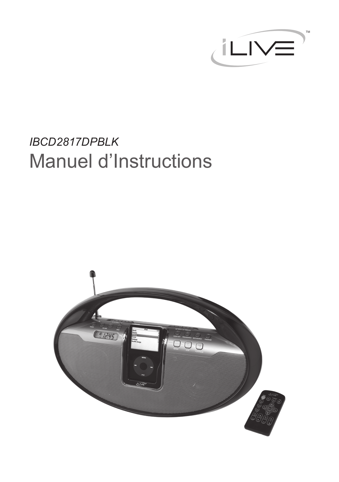 iLive IBCD2817DP, IBCD2817DPBLK Instruction Manual