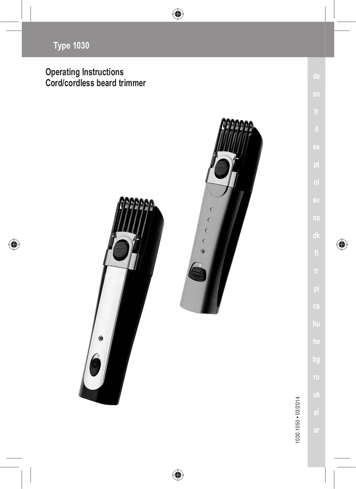 Moser 1030 User Manual