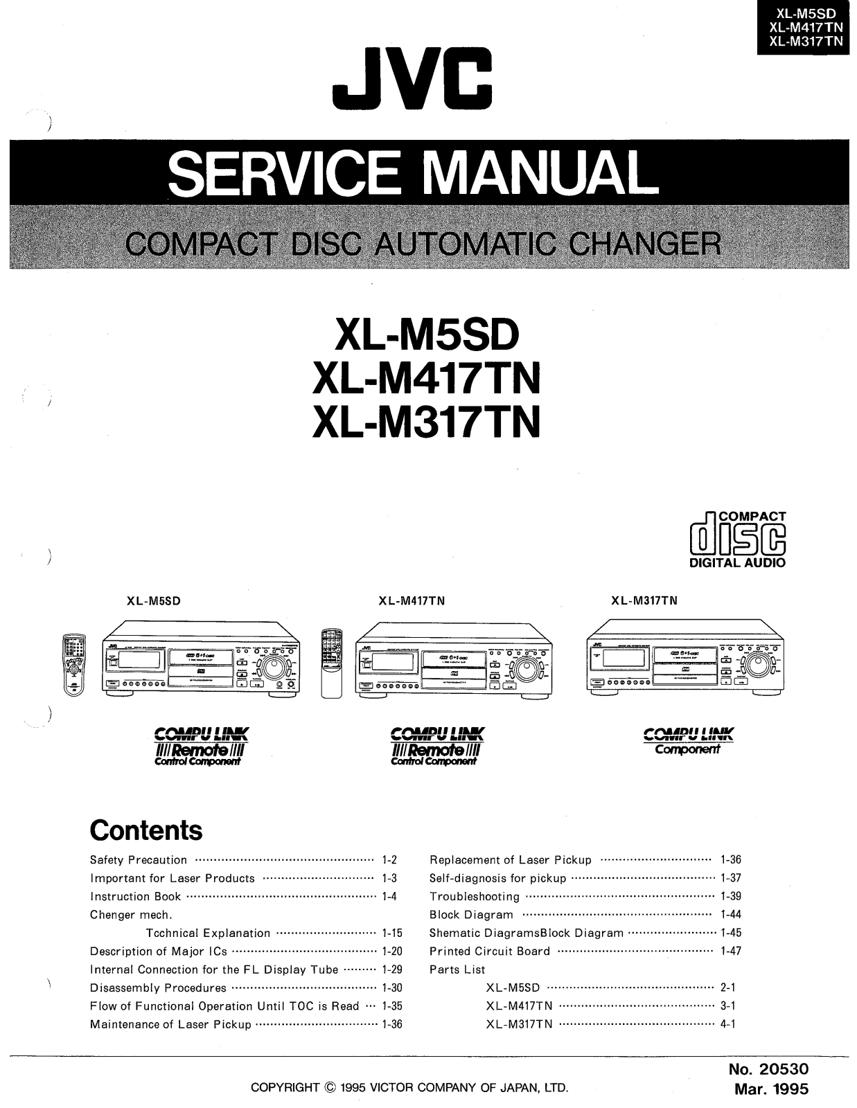 JVC XL-M317TN, XL-M417TN, XL-M5SD Service Manual