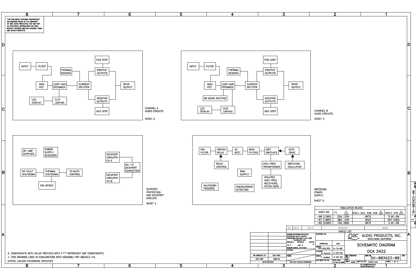 QSC DCA-3422 Schematic