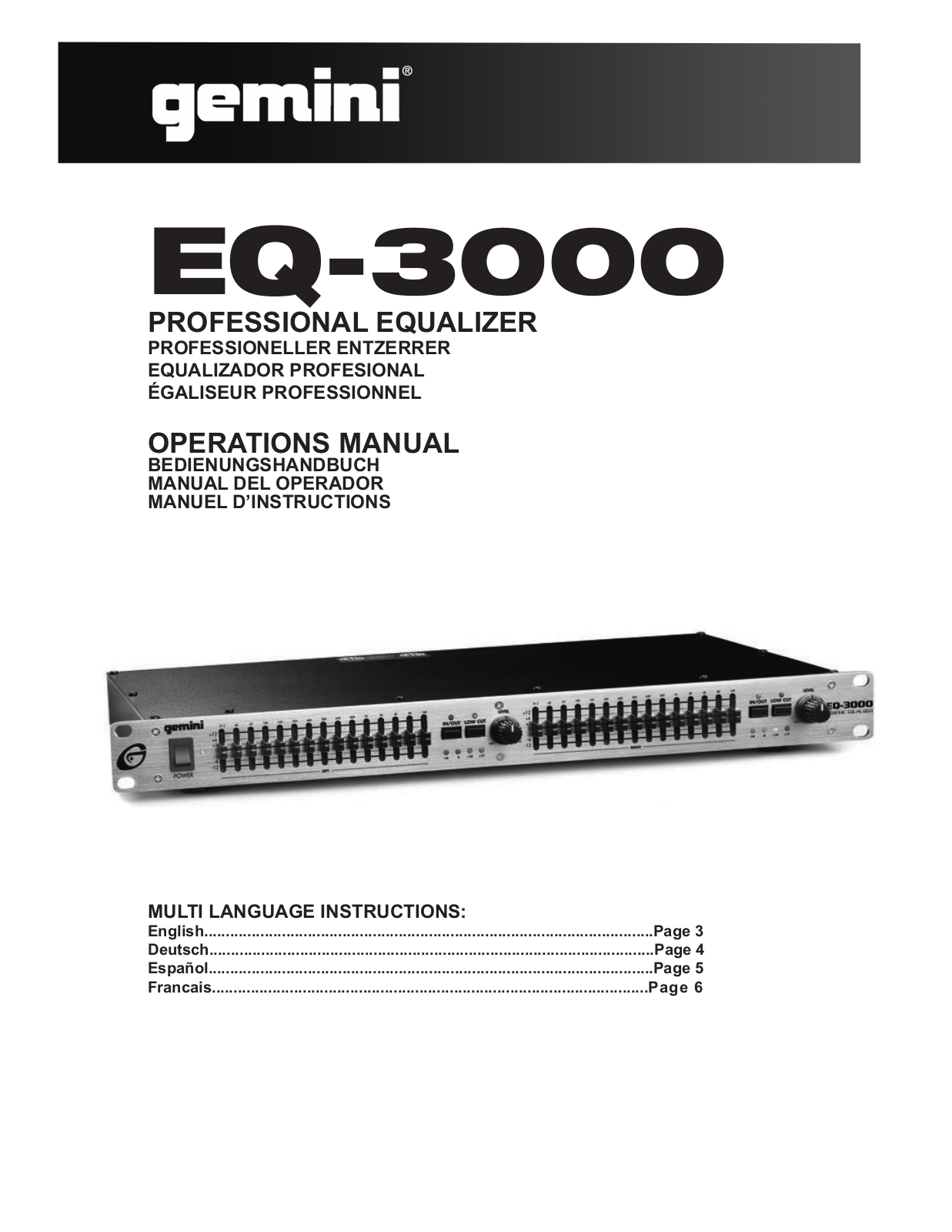 Gemini EQ-3000 User Manual