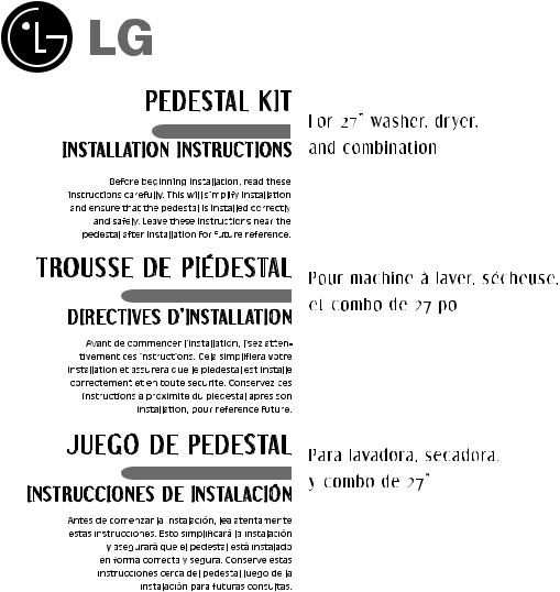 LG WDP4S Owner's Manual