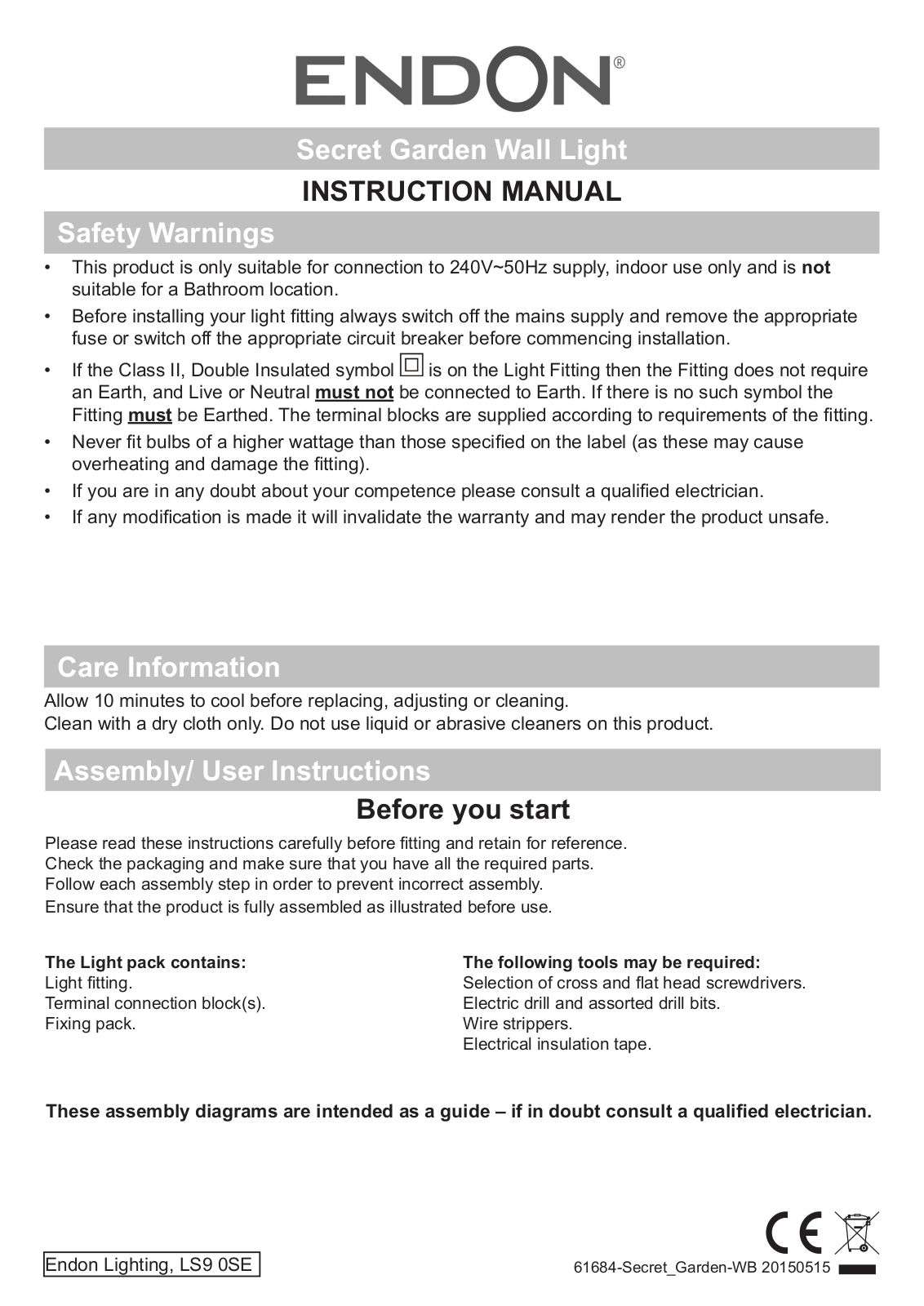 Endon Lighting 61684 User Manual - ManualMachine.com