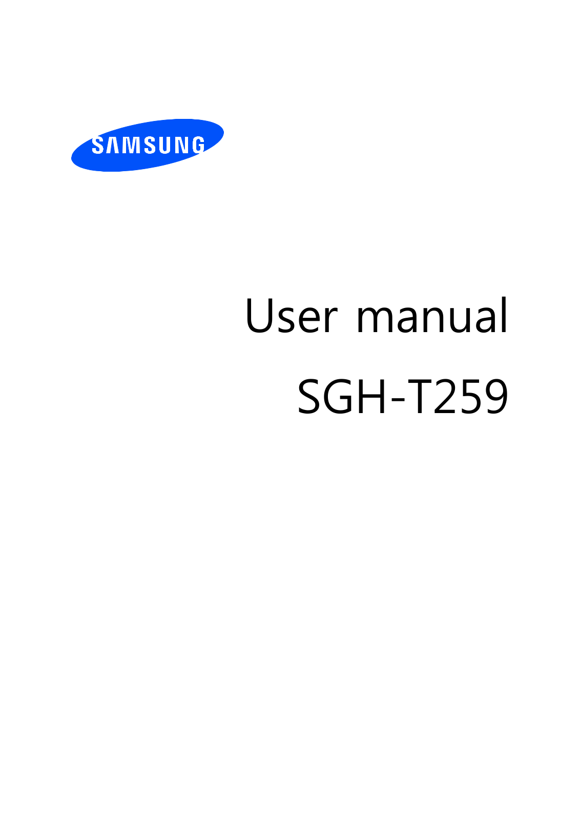 Samsung SGHT259 Users Manual