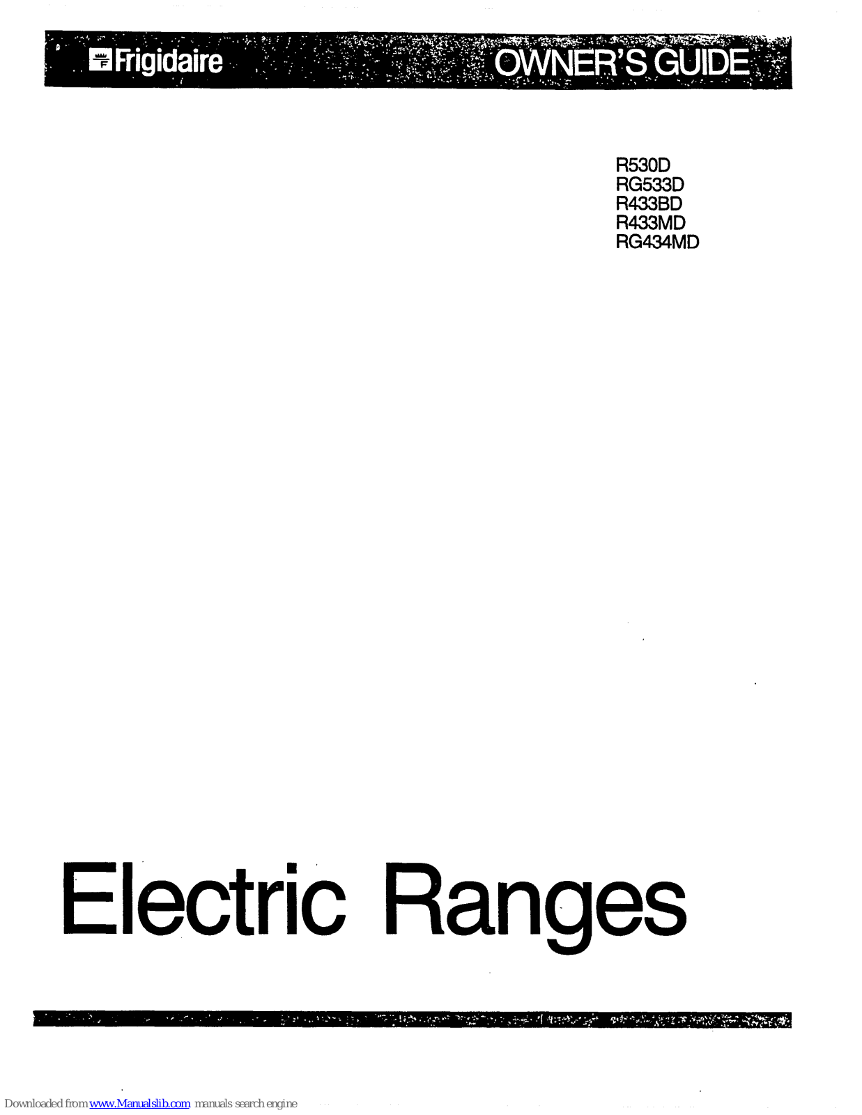 Frigidaire R530D, R433MD, RG434MD, RG533D, R433BD Owner's Manual - ManualMachine.com
