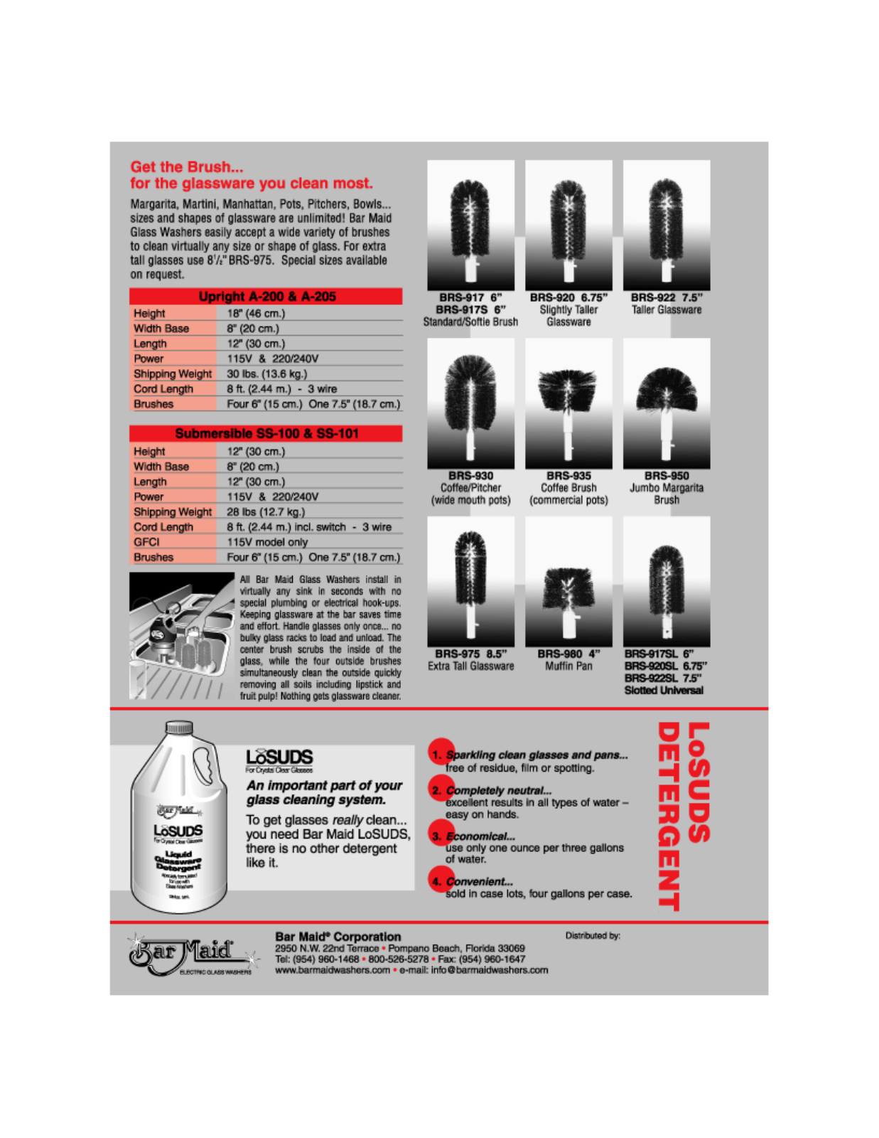 Barmaid BRS-930 Specifications