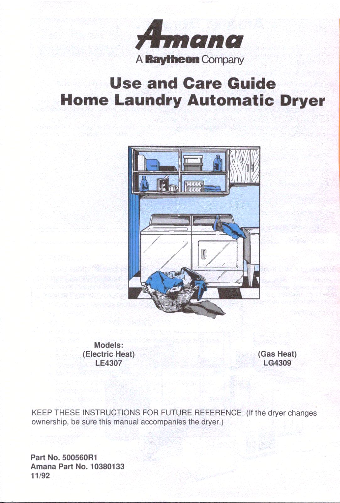 Amana LG4309, LE4307 User Manual