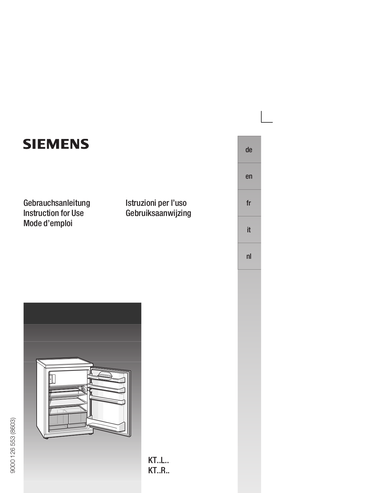 SIEMENS KT16LA70 User Manual