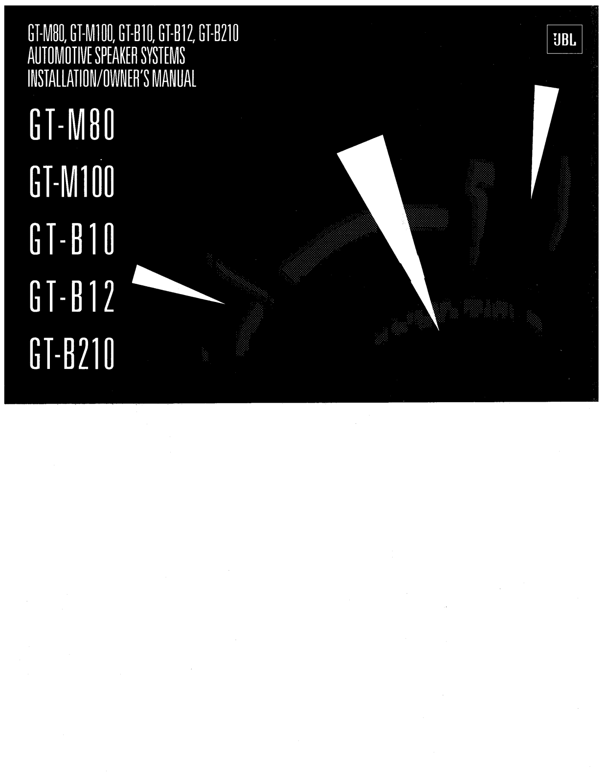 Jbl GT-M100, GT M80, GT B210, GT B12, GT B10 Manual