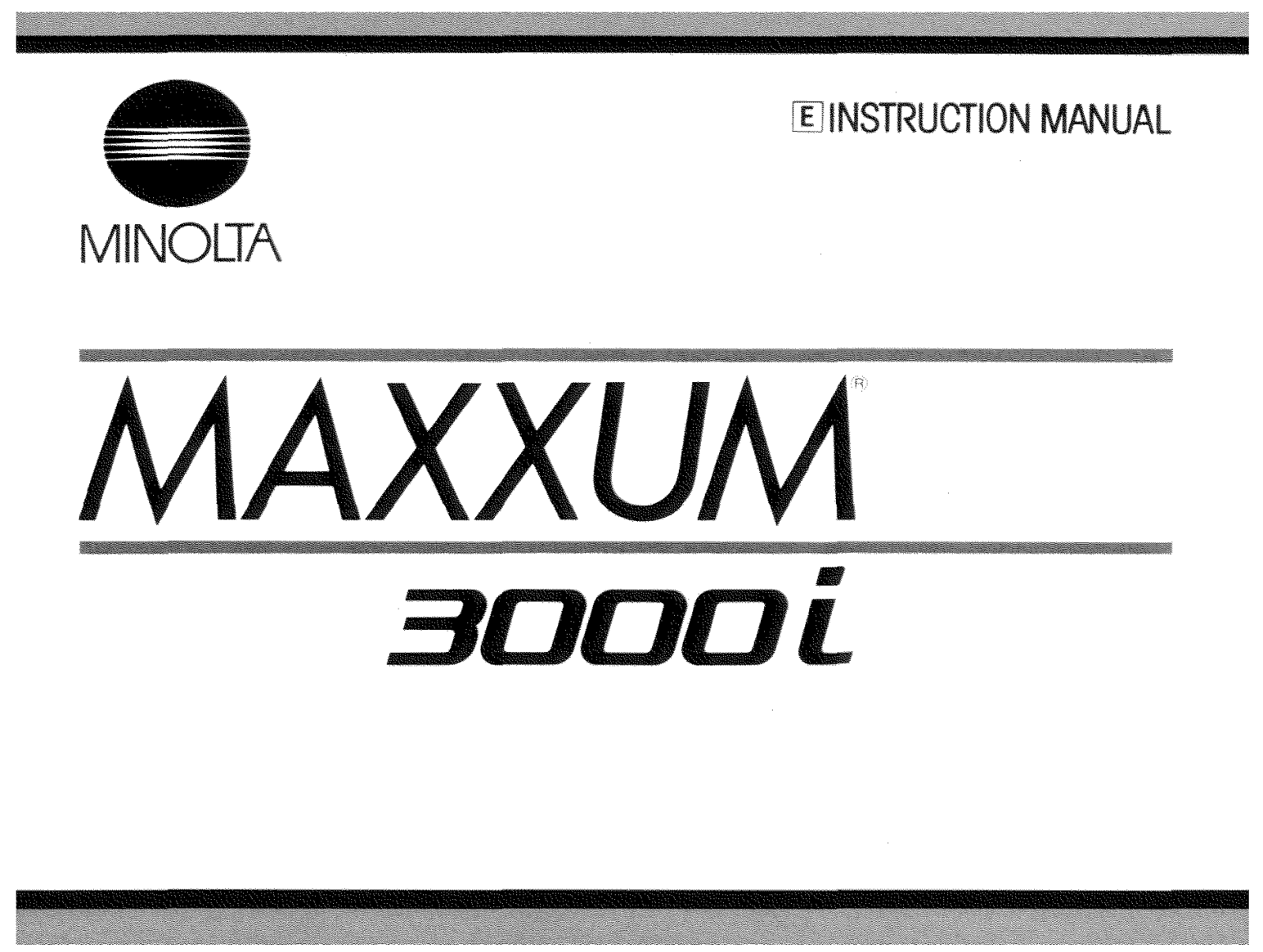 KONICA MINOLTA MAXXUM 3000i User Manual