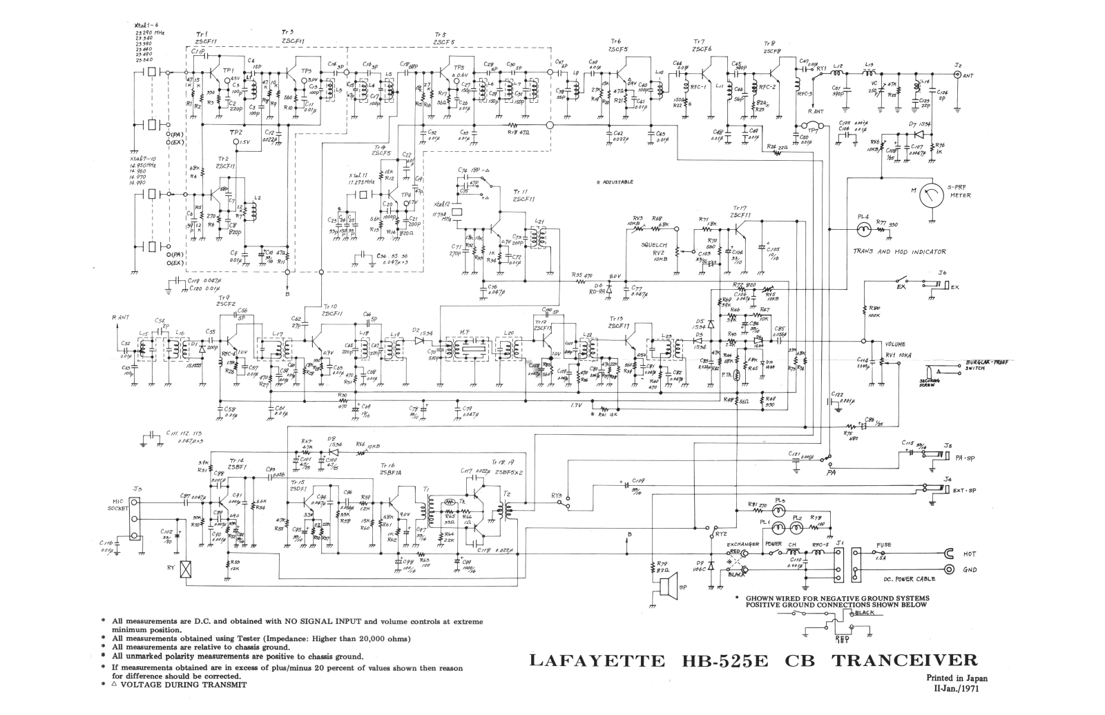 Lafayette HB-525E Schematic