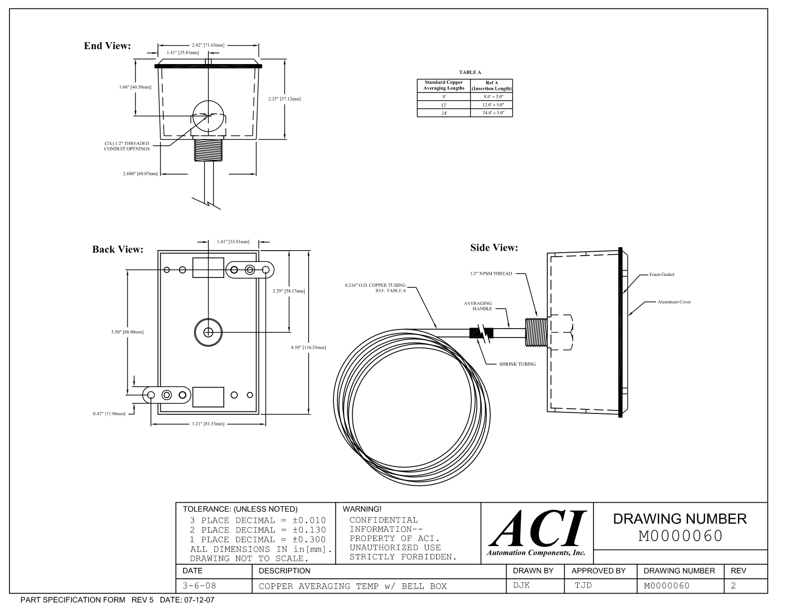 ACI-Automation Components A/20K-A-12-BB Reference Drawing