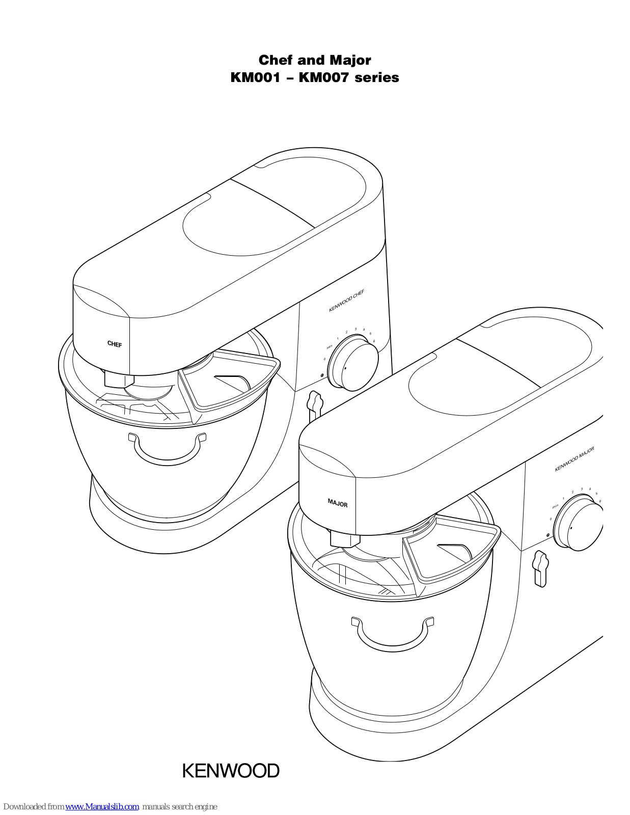 Kenwood Major KM001 series, Major KM007 series User Manual