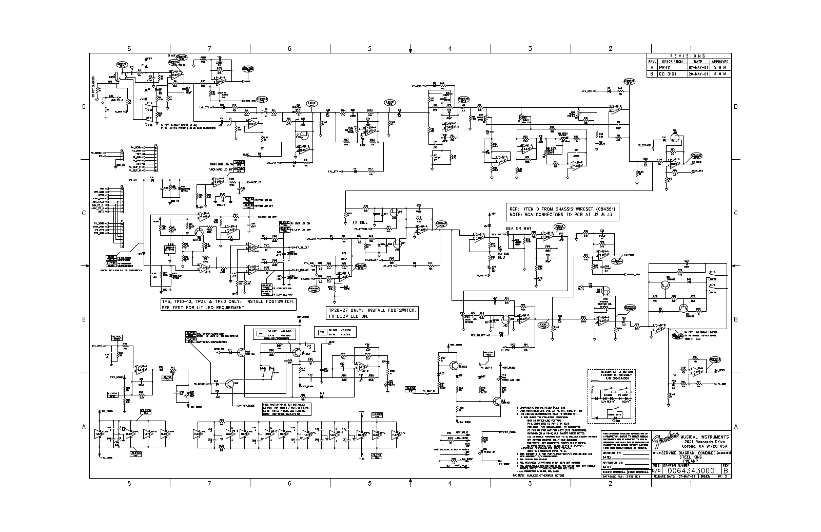 Fender Steel-King Schematic