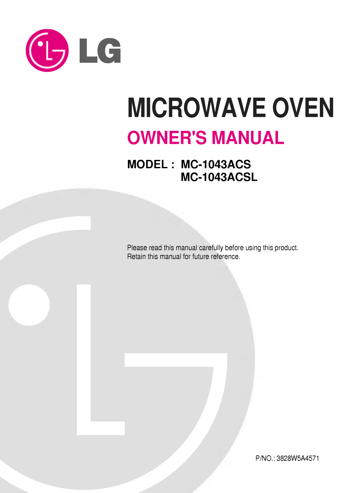 LG MC-1043ACSL Owner's Manual
