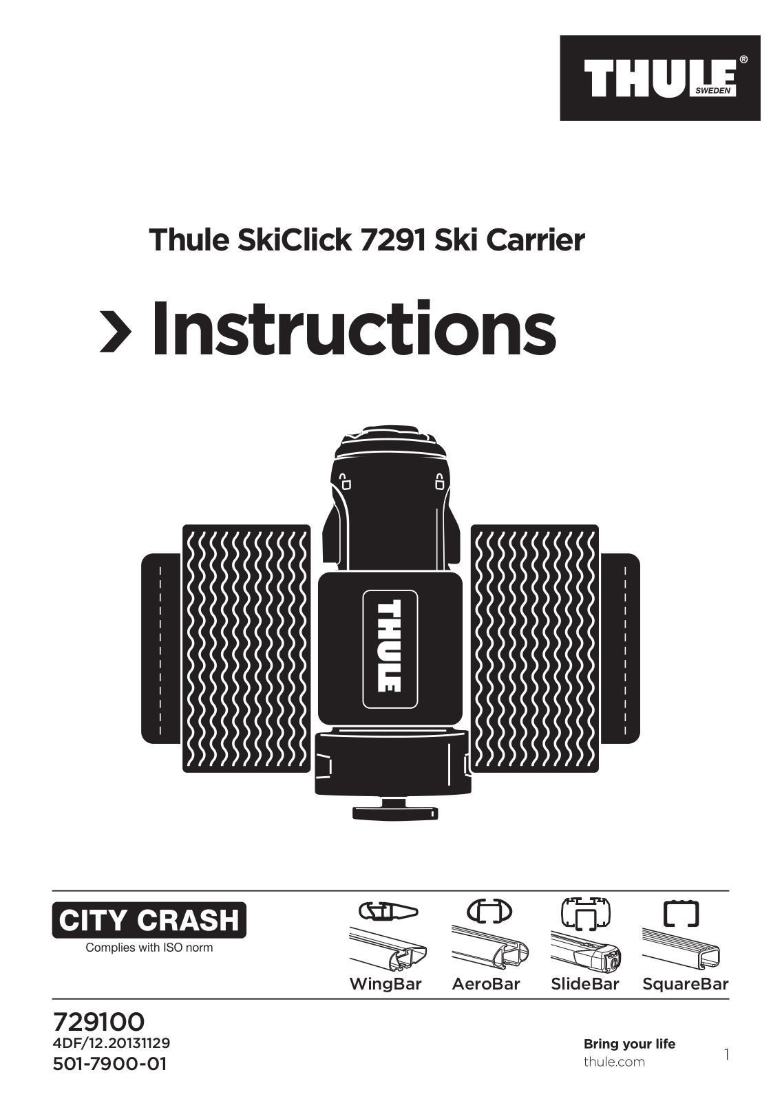 Thule SkiClick 7291 User guide