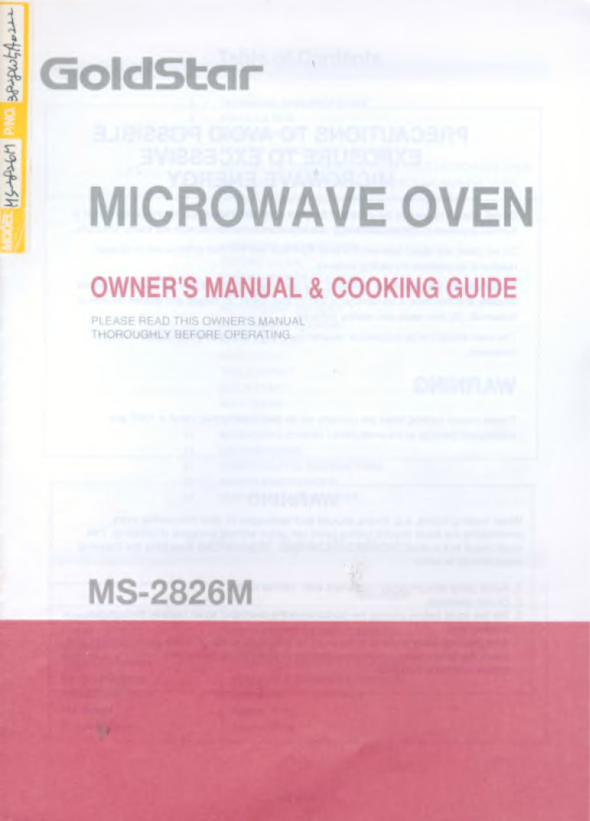 LG MS-2826M User Manual