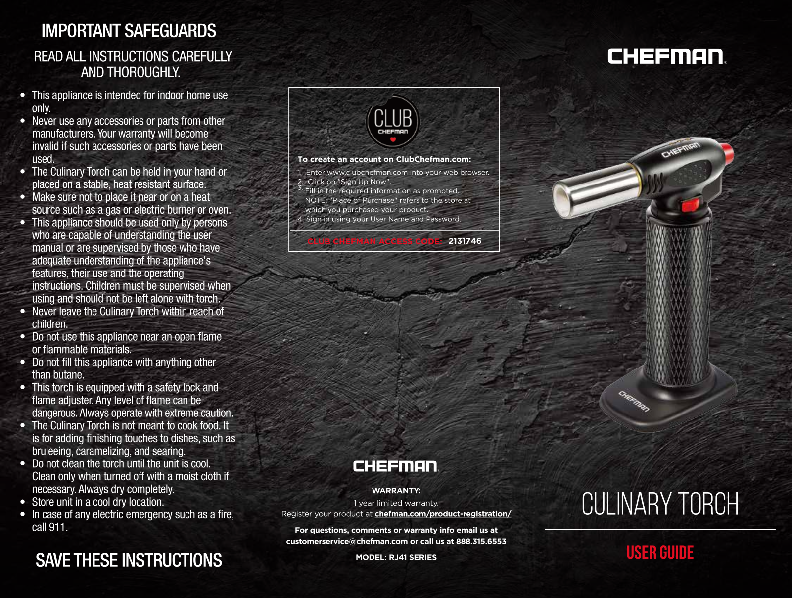 Chefman RJ41 User Manual