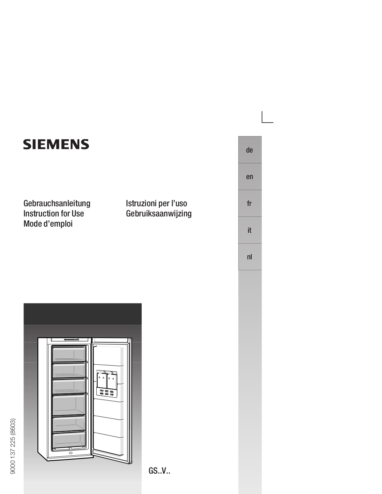 SIEMENS GS34V430 User Manual