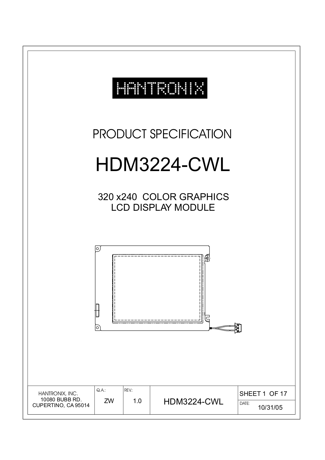 HANTRONIX HDM3224-CWL Datasheet