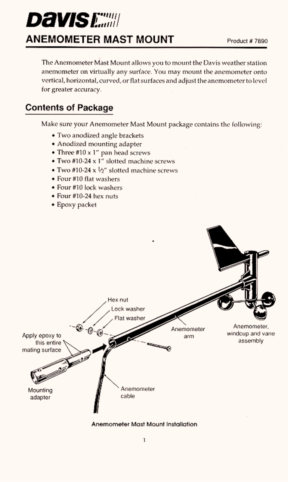 Davis 7890 Installation Manual